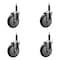 Service Caster 5'' Black Poly Wheel Swivel 3/4'' Expanding Stem Caster Set, 4PK SCC-EX20S514-PPUB-BLK-34-4 - alternate 1
